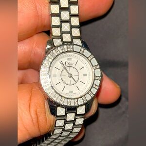 Beautiful Authentic High End Designer Ladies Dior Christal Diamond Watch
